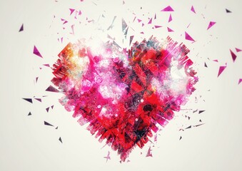 抽象的な赤いハート