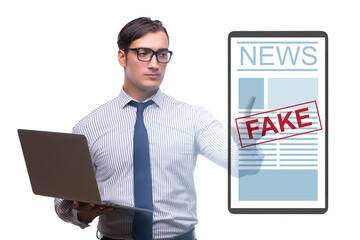 Fake news concept in information manipulation concept