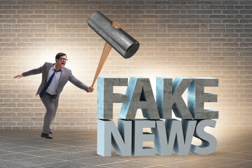 Fake news concept in information manipulation concept
