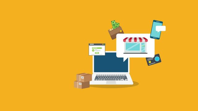 Small business. Small business online management. HD animation.