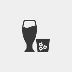 Drink glass icon isolated on background. Beverage symbol modern, simple, vector, icon for website design, mobile app, ui. Vector Illustration