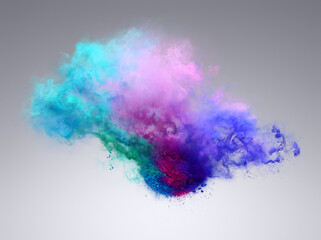 Beautiful explosion of powder