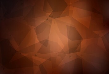 Dark Orange vector texture with abstract poly forms.