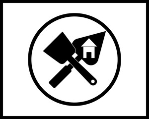 trowel and brush icon