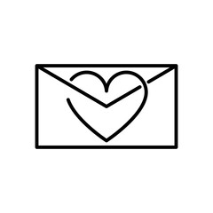 message love icon line style vector