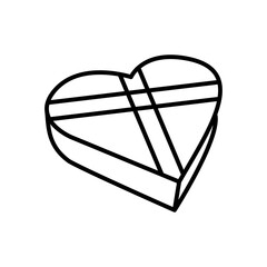 box love icon line style vector