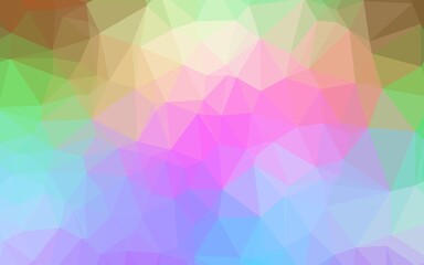 Light Multicolor, Rainbow vector abstract polygonal layout.