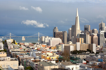 Fototapeta na wymiar Skyline of San Francisco California.