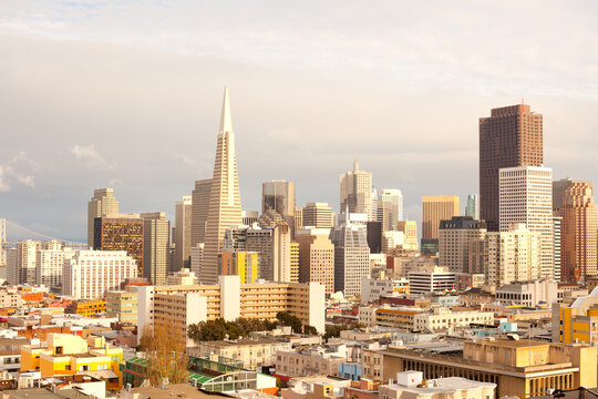 Skyline of San Francisco Financial district, California.