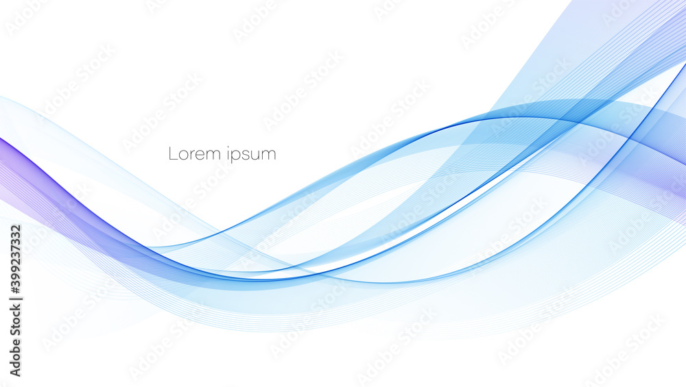 Poster Vector blue color abstract wave design element