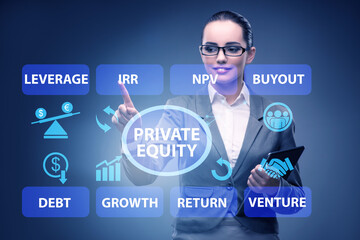 Private equity investment business concept
