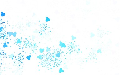 Light BLUE vector template with chaotic shapes.