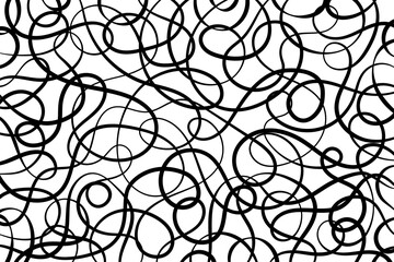 Vector abstract background with freehand continuous lines.