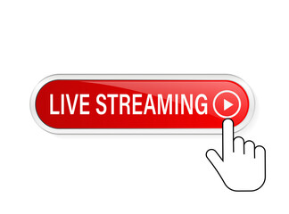 Live stream sign, emblem, logo isolated on a white background. Vector Illustration.