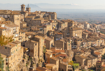 Fototapeta na wymiar Caprarola, Italy - considered among the most beautiful villages in central Italy, Caprarola is an enchanting medieval town town located in the province of Viterbo and 50km away from Rome