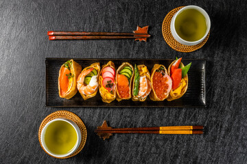 いなり寿司　Sushi in fried tofu japanese food