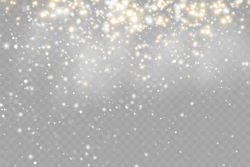 Glow light effect. Vector illustration. Christmas flash. dust