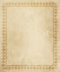 Old dirty paper background with vintage border.