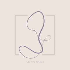 Trendy stylish vector background in pastel colors. Bend flourish organic shape. For the fashion and beauty industry.