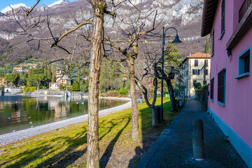 Lierna Village lakeside view in Italy