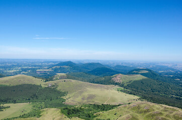 Naklejka premium Viewpoint, Puy de Dôme, fault of Limagne, Auvergne, France