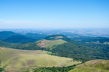 Viewpoint, Puy de Dôme, fault of Limagne, Auvergne, France