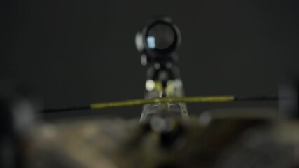 focus and movement from the aiming device to the tip of the crossbow arrow