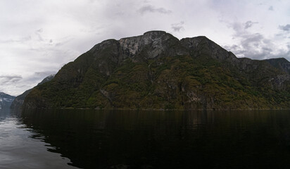 Norway Cloudy Fjords Panorama Landscape	