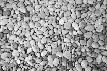 Black and white pattern of stones on the floor