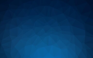 Dark BLUE vector low poly cover.