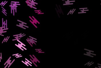 Dark Pink vector pattern with narrow lines.