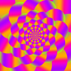 Funky multicolored psychedelic background vector art.