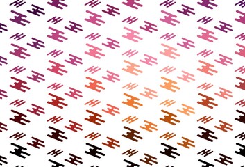 Light Red, Yellow vector pattern with narrow lines.