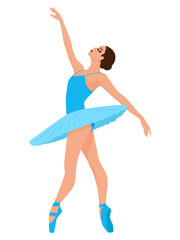 Ballerina in blue dress