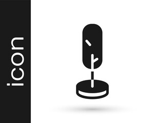 Black Tree icon isolated on white background. Forest symbol. Vector.