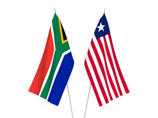 Republic of South Africa and Liberia flags