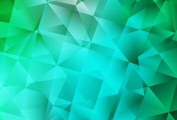 Obraz premium Light Green vector abstract polygonal template.