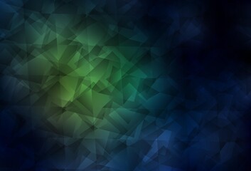 Obraz premium Dark Green vector polygonal background.