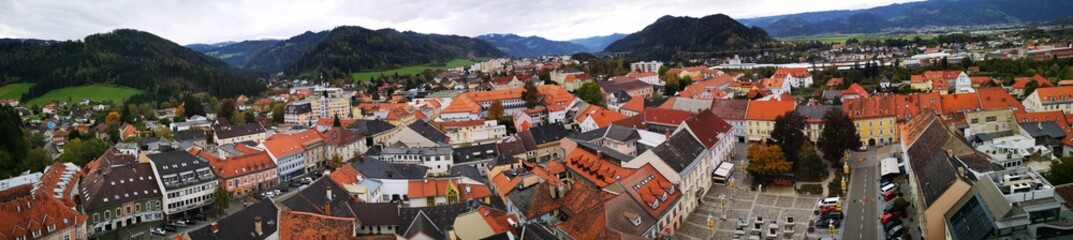 Fototapeta na wymiar Judenburg Steiermark Österreich, Panorama