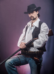 Fototapeta premium Wild West cowboy. The character