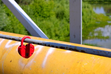 heart shaped love lock
