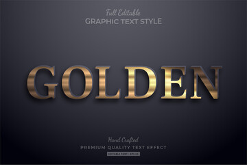 Golden Elegant Editable Text Effect Font Style
