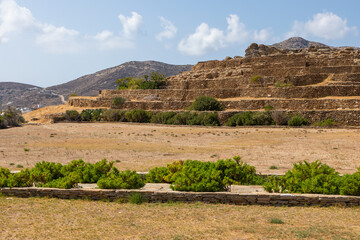 Archaeological Site of Skarkos - early Bronze Age settlement on the Ios island, Cyclades, Greece.