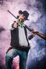 Fototapeta premium Wild West cowboy. The character