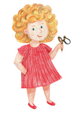 Little giel with slingshot