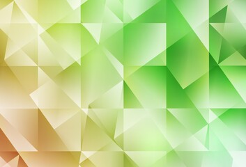 Obraz premium Light Green, Red vector triangle mosaic template.