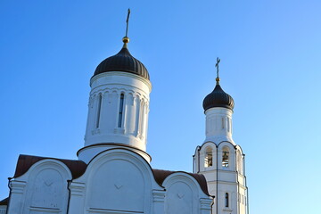white church in the russian village