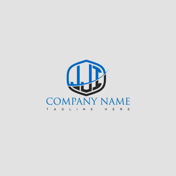 JJI/JJT Letter Logo Design Cross Monogram Icon.	