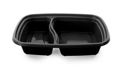 plastic empty bowl on white background