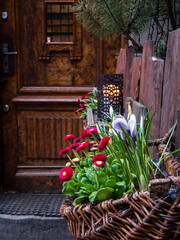 flowers on the porch